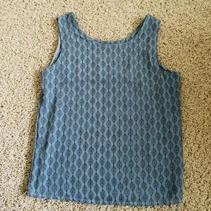Elegant Blue Patterned Women's Top